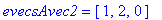 evecsAvec2 = vector([1, 2, 0])