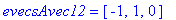 evecsAvec12 = vector([-1, 1, 0])
