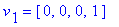 v[1] = vector([0, 0, 0, 1])