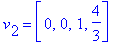 v[2] = vector([0, 0, 1, 4/3])