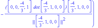 w[4] = (vector([0, 0, -4/3, 1])-`(`*vector([0, 0, -4/3, 1])*` dot`*vector([1, 4/3, 0, 0])*`)`/` ||`/vector([1, 4/3, 0, 0])/`||`^2*vector([1, 4/3, 0, 0])-`(`*vector([0, 0, -4/3, 1])*` dot`*vector([0, 0,...