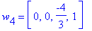 w[4] = vector([0, 0, -4/3, 1])