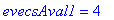 evecsAval1 = 4