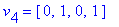 v[4] = vector([0, 1, 0, 1])