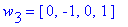 w[3] = vector([0, -1, 0, 1])