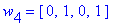 w[4] = vector([0, 1, 0, 1])