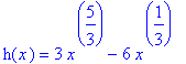 h(x) = 3*x^(5/3)-6*x^(1/3)