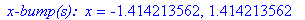 ` x-bump(s): `*x = -1.414213562, 1.414213562