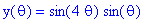 y(theta) = sin(4*theta)*sin(theta)