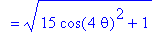 `` = (15*cos(4*theta)^2+1)^(1/2)
