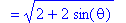 `` = (2+2*sin(theta))^(1/2)