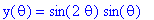 y(theta) = sin(2*theta)*sin(theta)
