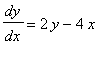 dy/dx = 2*y-4*x