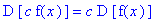 D*[c*f(x)] = c*D*[f(x)]