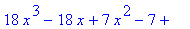 18*x^3-18*x+7*x^2-7+``