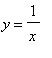 y = 1/x