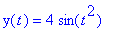 y(t) = 4*sin(t^2)