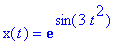 x(t) = exp(sin(3*t^2))