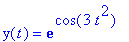 y(t) = exp(cos(3*t^2))